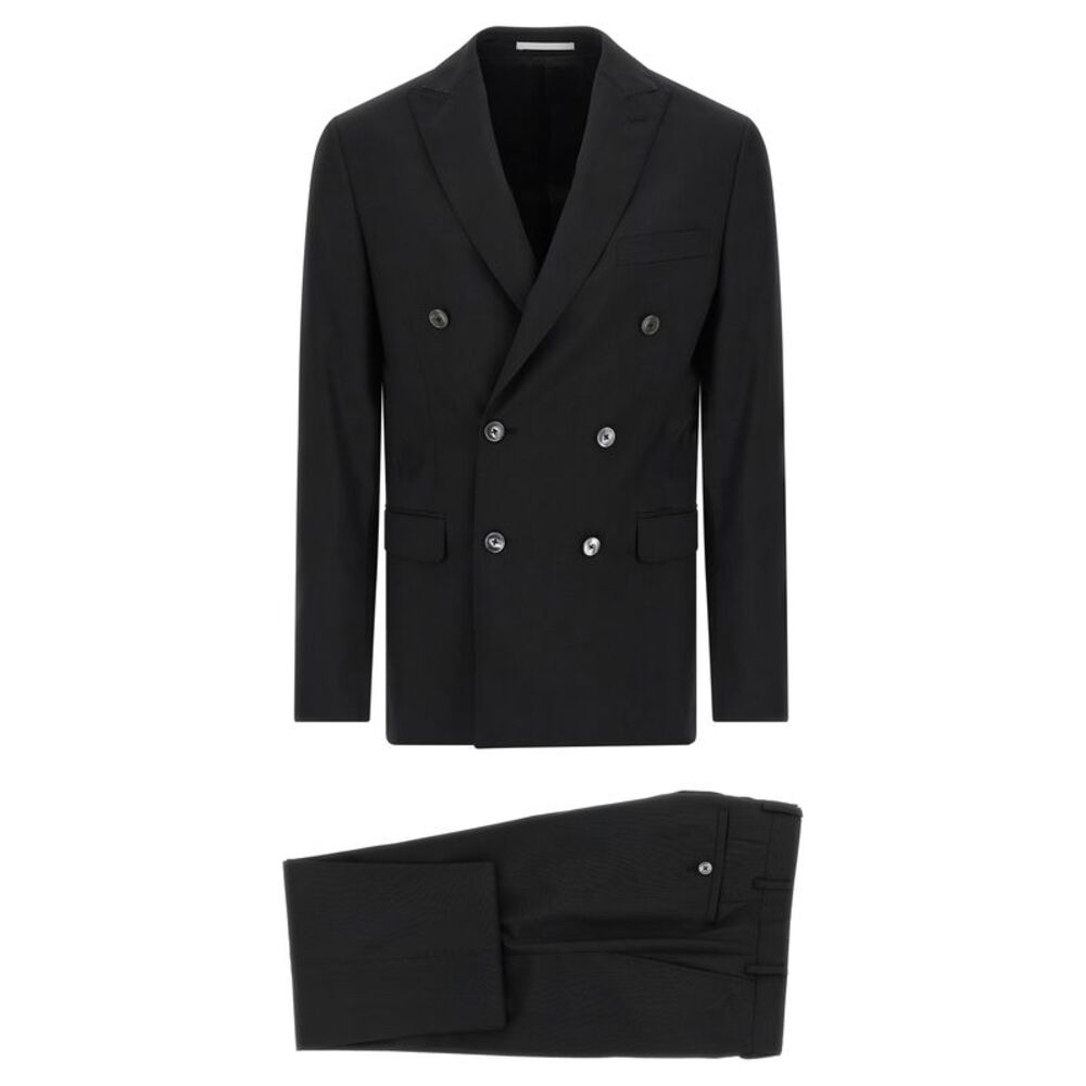 Pal Zileri Black Wool Two-Piece Men's Suit